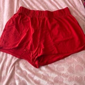 Red Causal Shorts